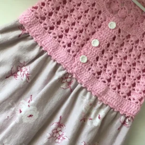 Pembe Örgülü, Çiçekli Pazen Jile ve Saç Bandı - Görsel 5