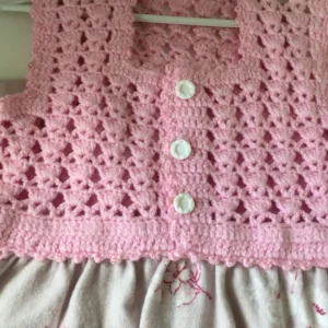 Pembe Örgülü, Çiçekli Pazen Jile ve Saç Bandı - Görsel 3
